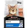 Purina Pro Plan Longevis Senior 7+ Crocchette Gatti Ricco in Salmone 3kg