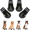 DcOaGt Scarpe per cani di taglia grande, stivali e protezioni per zampe per marciapiede caldo inverno neve, stivaletti antiscivolo per escursioni a piedi, impermeabili, traspiranti e riflettenti per cani di