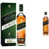 Johnnie Walker Green Label Blended Malt Scotch Whisky - 700 ml & Black Label 12 Anni Blended Scotch Whisky, 700ml