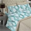 BANZAII TEXTILE INNOVATOR ONLINE Banzaii - Completo Lenzuola Matrimoniale In Microfibra Made in Italy Con Angolo h 30 cm Miriam Verde