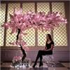 CDDUOLA Albero Artificiale Fiori Ciliegio, Finto Fiore Sakura Con Led Lampada, Fatto A Mano Ciliegio Alberi per Casa Ufficio Interno Esterni Decorativo (Rosa, 63in/160cm)
