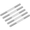 METALLIXITY Doppia Filettatura Filo Viti (M6 Filo 80mm Lunghezza) 5pz, 304 Acciaio Inox Doppio Filettato Stelo Bulloni - per Casa Manutenzione