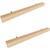Sossai Maniglie per mobili in legno di faggio | GAH01 | interasse fori 224 mm, lunghezza 304 mm, 2 pezzi
