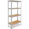 shelfplaza® 180x60x40cm HOME Scaffale metallo per carichi pesanti zincato con 4 ripiani con 175kg capacità di carico/Scaffali in metallo per garage come scaffali per ripostiglio o officina