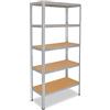 shelfplaza® 180x60x30cm HOME Scaffale metallo per carichi pesanti zincato con 5 ripiani con 175kg capacità di carico/Scaffali in metallo per garage come scaffali per ripostiglio o officina