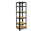 shelfplaza® 200x30x30cm BLACK Scaffale metallo nero per carichi pesanti con 6 ripiani/Scaffale in metallo nero con ciascuno 145kg di capacità di carico/Mensola metallo nero come scaffale garage