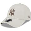 New Era 9Forty - Cappellino con Visiera con Scritta York Yankees, Colore: Grigio Pietra