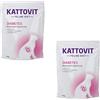 Kattovit Diabete Peso | Confezione Doppia | 2 x 400 g | Cibo secco per gatti | Per supportare la riduzione del sovrappeso
