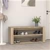 WIFESE Scarpiera Rovere Sonoma 100x35x45 cm Scarpiera Armadio Da Ingresso Scarpiera Da Ingresso Portascarpe Mobile Scarpiera Slim Mobiletto Ingresso Scarpiera Legno in Legno Multistrato