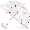 Generisch Ombrello per bambini con tetto a cupola - Design leggero e divertente, protezione dal vento e dalla pioggia, ombrello a forma di campana, trasparente, regalo per bambini, Gatto rosa, Small