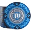 Bullets Playing Cards - 25 chips tony per poker set - valore 10 - 14 g - diametro 4 cm - colore blu..