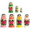 Rukauf Matrioska Babushka - 3 Bambole in Legno da 7 cm di Altezza - Diversi Motivi - Матрёшка Matruschka