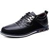 Asifn Eleganti Scarpe da Ufficio Casual in Pelle da Uomo Mocassini Classici da Lavoro con Lacci Britannici Oxford Comodo da Passeggio Traspirante（Nero,41 EU