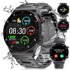 LIGE Smartwatch Uomo Chiamate Bluetooth,1,43''AMOLED Orologio Fitness Impermeabile IP68 con 120+Modalità Sportive,Cardiofrequenzimetro,Sonno,Notifiche WhatsApp Smartwatch per Android iOS Nero