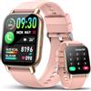 WeurGhy Smartwatch Uomo Donna, Effettua e Risposta Chiamate,1.85 Orologio Smartwatch con SpO2 Cardiofrequenzimetro Contapassi, 112+Modalità Sportive Fitness Tracker, Impermeabile IP68 Smart watch, Oro Rosa