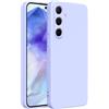 Captor Cover Custodia Colorata in Silicone Liquido per Samsung Galaxy A55, Alta Qualità con Bordo Rialzato per Schermo e Protezione Fotocamera Morbida Con Microfibra Interna (Lavanda Blu)