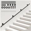 Sunowl Corrimano per Scale Interne, Sunowl 3M Ringhiera per Scale Interne, Passamano per Scale Interne Esterne, Corrimano di Sicurezza Montati a Parete per Bambini Anziani Disabili