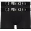 Calvin Klein Pantaloncino Boxer Uomo Confezione da 2 Cotone Elasticizzato, Nero (Black), 14-16 Anni