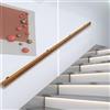 amhricho Corrimano in Legno, Kit Completo con Staffa in Metallo, corrimano per Scale Interne ed Esterne, ringhiera per Montaggio a Parete, Sicuro e Antiscivolo, Adatto per balconi di Ville (A, 400CM)