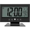 Aramox Orologio Digitale Elettrico, Orologio Digitale da Tavolo LCD Sensore da Tavolo Sveglia con Calendario e Display Temperatura(Black)