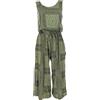 GURU SHOP Tuta sportiva, tuta estiva, pantaloni da yoga, tuta da donna, sintetica, abbigliamento alternativo, verde oliva, S