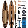 T-Sport Tavola da paddle in legno con kit kayak e tutti gli accessori Explorer 12'0 SUP