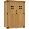 MCombo M MCombo armadio da giardino in legno, casetta da giardino piccola resistente alle intemperie, casetta per attrezzi da esterno, per area esterna balcone terrazza, 59×127×168 cm, 0912D (naturale)