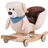 moovkee. Animale a dondolo per bambini a partire da 1 anno - Peluche orsacchiotto cavallo a dondolo per bambini fino a 25 kg - con altalena e funzione di rotolamento - fa rumore degli animali - con cinture di
