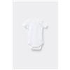 Tezenis Body Bebè Mezza Manica In 100% Cotone Tinta Unita Bianco