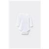 Tezenis Body Bebè Manica Lunga In 100% Cotone Tinta Unita Bianco