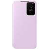 Samsung Smart View Wallet Cover custodia a portafoglio con finestra di visione notifiche per Galaxy S23+, Viola