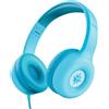 Trust Nouna Cuffie con Filo per Bambina 4-10 Anni con Limitazione del Volume (85dB), Cuffie On Ear Pieghevoli con Microfono Integrato e Adesivi, Jack 3.5mm, Auricolari per Musica, Aereo, Azzurro