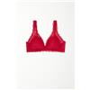 Tezenis Reggiseno Triangolo In Pizzo Riciclato Havana Donna Rosso