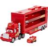 Mattel Disney Pixar CARS - Mack Mini Racers Trasportatore, include mini veicolo die-cast di Saetta McQueen, trasporta fino a 18 mini veicoli da corsa, giocattolo per bambini, 4+ anni, GNW34