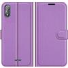 Kezaizhe Custodia per Wiko Y51 Y 51 PU Pelle Wallet Protettivo Cellulare Flip Cover per Y51 Wiko Sunny 5 Lite 5Lite a Portafoglio Telefono con Magnetica (Purple)