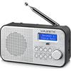 Majestic RT 194 DAB - Radio portatile DAB/DAB+/FM display LCD, batteria ricaricabile, uscita cuffie, sveglia due allarmi e tre suonerie, nero