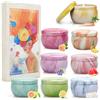 Yming Candele Profumate, Regalo Donna, Color Cloud e Mist Serie 8 Set Candele Profumate 480 G, Tempo di Combustione 160 Ore, Decorazione Candele, Alleviare lo Stress, Anniversario, Regalo Compleanno