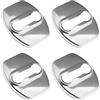 eMagTech 4x Car Door Lock Cover Protector Guard Fermo Adesivo Fibbia Anti-corrosione Automotive Interior Compatibile con XCeed GT Niro Stonic Sportage Acciaio inossidabile Argento