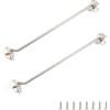 AMONENZ 2 Pezzi 300mm Blocca Finestra Aperta, Argento Gancio Porta, Gancio per Porta con Viti, Chiusura Porta, per Bloccare Finestre, Persiane, Fienili, Porte di Garage e Porte di Capannoni