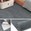 Livelynine Moquette Adesiva Nera Antiscivolo Rotolo Moquette Adesiva Pavimento Camera Soggiorno Corridoio 60CMx400CM Moquette per Pavimenti Al Metro per Casa Ufficio Commercio Tappeto Salotto Moderno