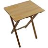Home Discount® - Tavolino pieghevole in legno per TV, tavolino per PC portatile, colore: legno naturale