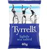 Tyrrells, Chips Lightly Salted, Patatine Leggermente Salate, Ideali come Snack per Merende, Aperitivi, Antipasti o Feste, Senza Coloranti e Senza Glutine, Busta da 40 g