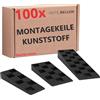 Ante bellum Distanziatori in plastica per pavimenti, finestre e porte, cunei in plastica per un montaggio efficace, distanziatori in laminato, infrangibili, collegabili, in tre misure, 94 x 29 x 14 mm, Ante