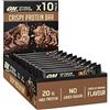 Optimum Nutrition Crispy Protein Bars, Barrette Proteiche Senza Zuccheri Aggiunti, Snack Sportivo per Uomo e Donna, Pre o Post-Allenamento, Gusto Brownie al Cioccolato, 10 x 65g