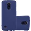 Cadorabo Custodia per LG K8 2017 US Version in FROST BLU SCURO - Morbida Cover Protettiva Sottile di Silicone TPU con Bordo Protezione - Ultra Slim Case Antiurto Gel Back Bumper Guscio