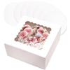 Gcardist - Set di 5 scatole per torte con finestra e 5 sottotorta rotondi da 25,4 cm, contenitori per torte (25,4 x 25,4 x 12,7 cm, bianco)