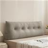 Treer Cuscino da Lettura per Letto Grande Cuscino Schienale Divano Cuscino Lombare per Testiera Wedge Cuscino Cuscino di Supporto Cuscini per Poggialetto Tinta Unita (80 * 40 * 12cm,Grigio)