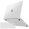 TECOOL Premium Cover Ultrasottile per MacBook Air 13,6 Pollici M5 M4 M3 M2 2022-2026 A3449 A3240 A3113 A2681, Custodia Rigida e Copritastiera UE in TPU, trasparente satinato