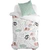 HappyFriday Set copripiumino Moshi Moshi Best Buddies multicolore letto da 80 2 pezzi