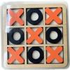 Generisch Tic-Tac-Toe - Gioco di legno per bambini e adulti, gioco di carte, giochi da tavolo interattivi, tavola portatile, 14 x 14 cm, gioco di strategia e pensiero, gioco di famiglia per feste e celebrazioni